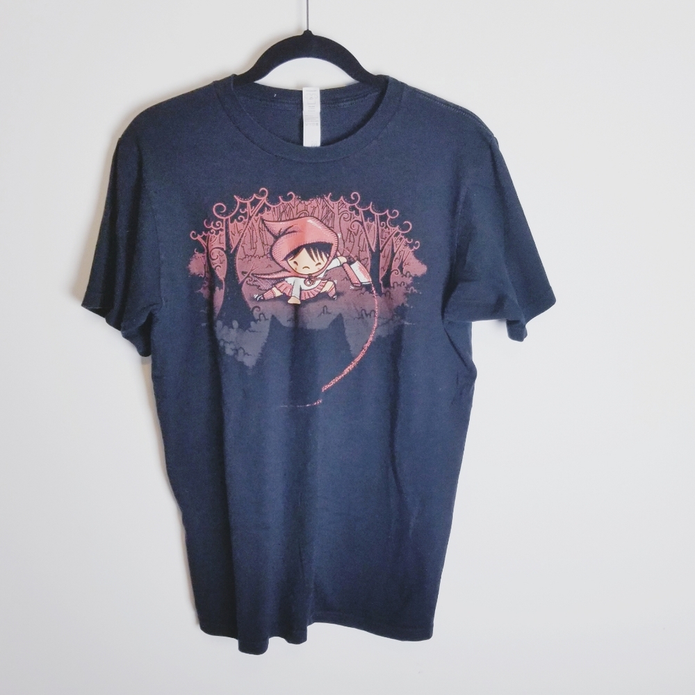 Woot black graphic tshirt ninja red riding hood